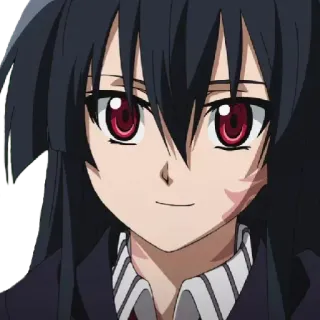 🙂 Akame Akame ga Kill! аниме, персонаж, красные глаза, черные волосы telegram sticker