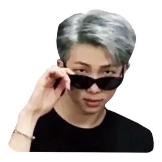 😎 RM K-pop, Cantante, Musica, Celebrità, Persona, Occhiali da sole, RM telegram sticker