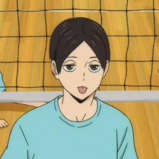 😛 Аниме, Манга, Персонаж, Haikyuu, Милый, Смешной, Иллюстрация telegram sticker