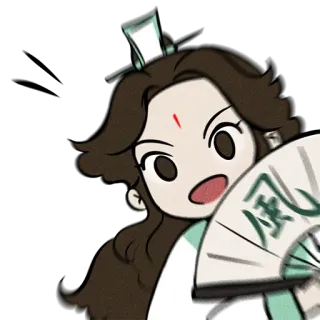 🤭 風月 การ์ตูน, แฟนคลับ, จีน, แบบดั้งเดิม, ตัวละคร whatsapp sticker