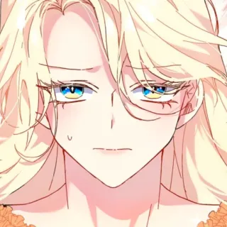 🪞 anime, manga, woman, blonde hair, blue eyes, portrait telegram sticker