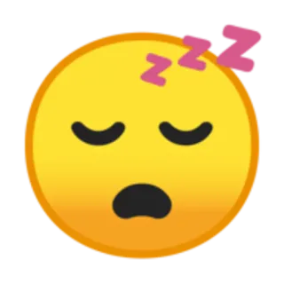 😴 emoji, sleeping, tired, zzz, sleepy, rest telegram sticker