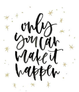 😋 Only you can make it happen мотивация, позитив, вдохновение, успех, достижение telegram sticker