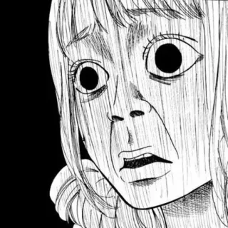 ➖ manga, anime, horror, distressed, shocked, facial expression telegram sticker
