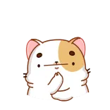 🤔 mèo, ngón giữa, cử chỉ xúc phạm, dễ thương, động vật telegram sticker