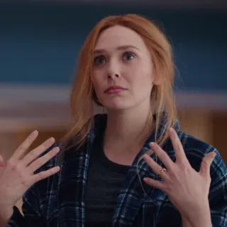 🤔 Wanda Maximoff WandaVision Ванда Максимофф, Алая Ведьма, Marvel, ВандаВижн, супергерой whatsapp sticker