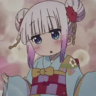 💕 Kanna Kamui Miss Kobayashi's Dragon Maid Anime, Kanna, Drago, Carino, Kawaii, Manga, Ragazza telegram sticker