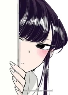 👀 Komi Shouko Komi Can't Communicate Anime, Manga, Schattig, Meisje, Komi, Komi kan niet communiceren whatsapp sticker