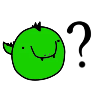 🦎 verde, monstro, desenho animado, sorrindo, fofo, blob telegram sticker