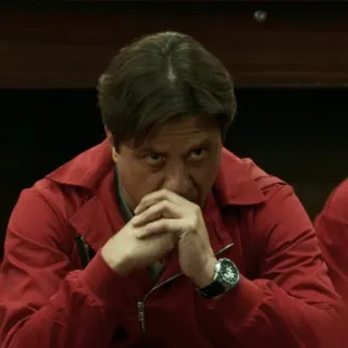 🙄 Money Heist homme, combinaison rouge, la casa de papel, berlin, personnage, acteur, série telegram sticker