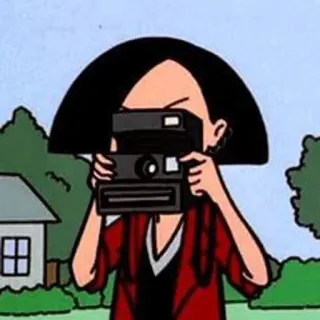 🌟 Daria cartoon, camera, photography, character, Daria Morgendorffer telegram sticker