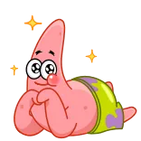 ✨ Patrick Star Spongebob Squarepants patrick estrela, bob esponja, personagem de desenho animado, animado, fofo, amigável, deitado telegram sticker
