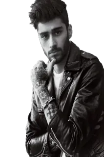 🤔 Zayn Malik Zayn Malik, singer, portrait, celebrity, black and white whatsapp sticker