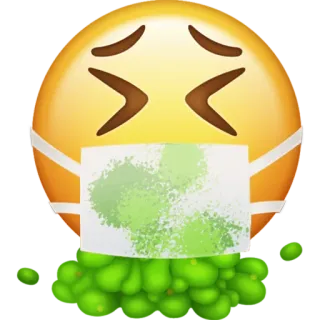 🤮 Emoji, Sakit, Muntah, Masker, Penyakit, Pandemi whatsapp sticker