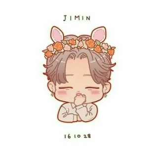 🍭 Jimin JIMIN 16 10 28 kpop, jimin, bts, chibi, süß, cartoon, idol telegram sticker