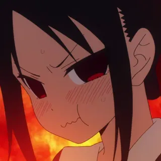 ❤️ Kaguya Shinomiya Kaguya-sama: Love Is War Аниме, Кагуя Сама, Кагуя Синомия, Любовь это война, Аниме девушка, Раздраженная, Злая telegram sticker