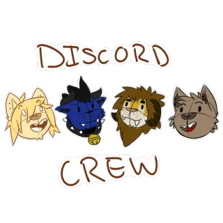 👯 DISCORD CREW discord, grupo, animales, dibujos animados, furry, amigos telegram sticker