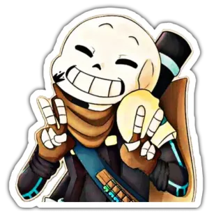 ✌️ Ink Sans undertale, sans, encre, personnage, jeu vidéo telegram sticker
