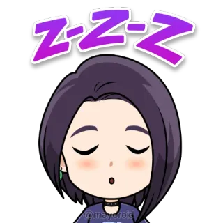 😴 Z-Z-Z sleeping, zzz, cartoon, tired, exhausted, sleepy telegram sticker