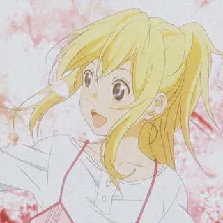 🩰 Kaori Miyazono Your Lie in April Anime, Meisje, Blond, Kaori Miyazono, Your Lie in April telegram sticker