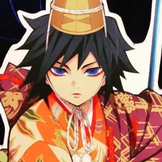 😎 Giyu Tomioka Demon Slayer giyu tomioka, demon slayer, anime, manga, karakter, potret telegram sticker