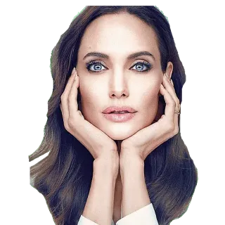 😱 Angelina Jolie attrice, celebrità, ritratto, donna, viso telegram sticker