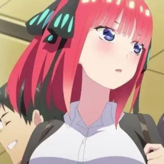 🦋 Nino Nakano The Quintessential Quintuplets Anime, Dibujos animados, Chica, Pelo rojo, Nino, The Quintessential Quintuplets telegram sticker