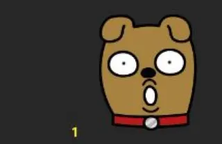😮‍💨 1 chien, dessin animé, animal, collier whatsapp sticker