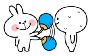 😊 うさぎ, ファン, 漫画, かわいい telegram sticker