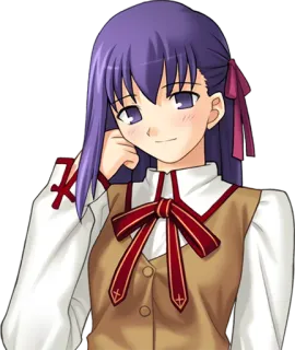 😊 Sakura Matou Fate/stay night Anime, Personnage, Sakura Matou, Fate/Stay Night telegram sticker