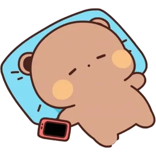 😴 หมี, นอนหลับ, การ์ตูน, น่ารัก, ขี้เกียจ telegram sticker