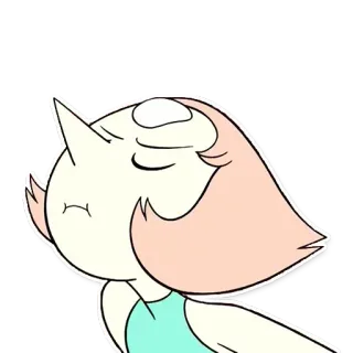 😠 Pearl Steven Universe การ์ตูน, สติกเกอร์, ไข่มุก, สตีเวน ยูนิเวิร์ส, ตัวละคร telegram sticker