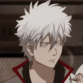 💣 Gintoki Sakata Gintama anime, gintama, personnage, gintoki, sakata, cheveux blancs telegram sticker
