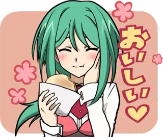 😋 おいしい Аниме, Милый, Еда, Каваий telegram sticker