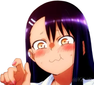 😂 Nagatoro Don't Toy with Me, Miss Nagatoro Anime, Nagatoro, Emotikon, Lucu, Manga, Kartun telegram sticker