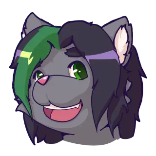 😺 futrzak, kreskówka, zwierzę, antro, kot, uśmiechnięty, szczęśliwy, słodki telegram sticker