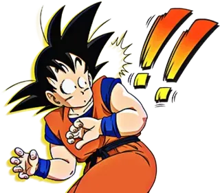 ‼️ Goku Dragon Ball 悟空, ドラゴンボール, アニメ, 漫画, 衝撃, びっくり telegram sticker