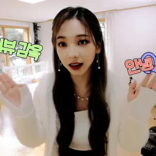 🎞 부부김옥안녕 donna, coreano, saluto, selfie, ritratto, interno telegram sticker