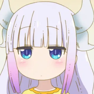 ☁️ Kanna Kamui Miss Kobayashi's Dragon Maid kanna, naga, anime, imut whatsapp sticker
