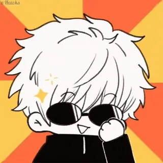 😎 Satoru Gojo Jujutsu Kaisen Anime, Sticker, Desenho animado, Gojo Satoru, Jujutsu Kaisen telegram sticker