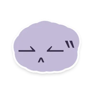 😒 Blob, Desenho animado, Rosto, Expressão, Fofo, Emoji telegram sticker