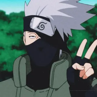 ✌ Kakashi Naruto Kakashi, Naruto, Anime, Mangá, Ninja, Sinal de paz telegram sticker