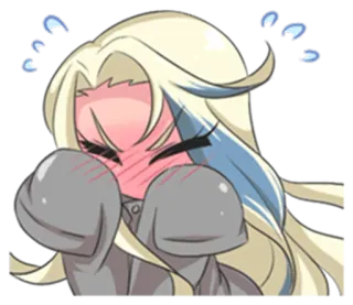 🙈 อนิเมะ, หน้าแดง, คาวาอิ, เขินอาย, น่ารัก telegram sticker