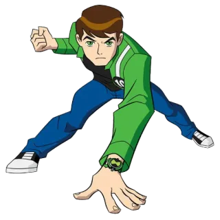 😎 Ben Tennyson Ben 10 Бен 10, Мультфильм, Инопланетянин, Дети, Экшен, Анимация telegram sticker
