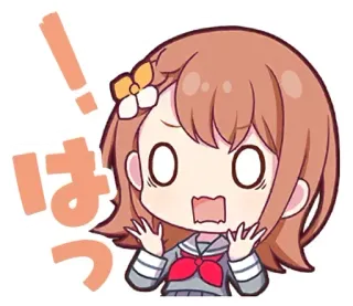 😱 はっ Anime, schockiert, überrascht, Gesichtsausdruck, Cartoon, süß telegram sticker