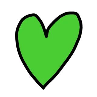 💚 corazón, verde, amor, símbolo telegram sticker