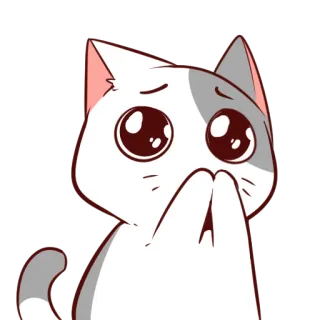🥺 แมว, น่ารัก, สัตว์, สติกเกอร์, การ์ตูน, คาวาอิ telegram sticker