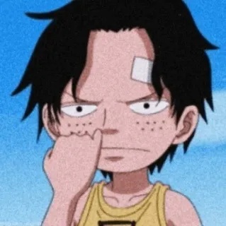 🪐 Ace One Piece One Piece, Ace, anime, manga, cartoon, character, sticker telegram sticker