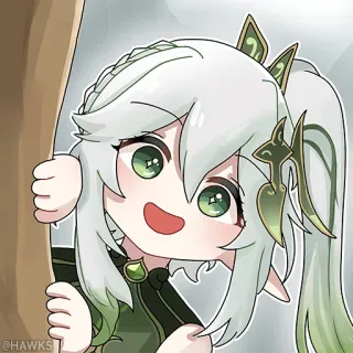 💠 @HAWKS อนิเมะ, น่ารัก, คาวาอิ, จิบิ, นาฮิดะ, เก็นชินอิมแพ็ค telegram sticker