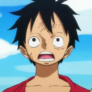 👒 Monkey D. Luffy One Piece Anime, Dibujos animados, Pirata, Mono, Luffy telegram sticker